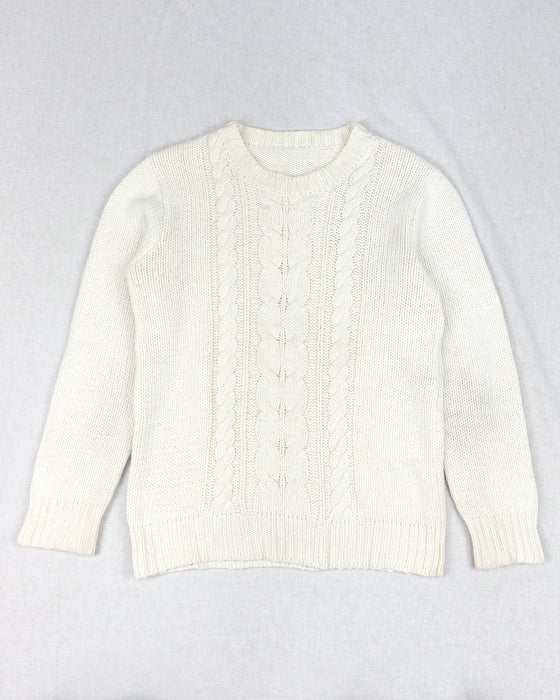 Wool Knitted Cable Sweater (M)
