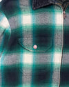 Chevignon Black and Green Checkered Shirt (L)