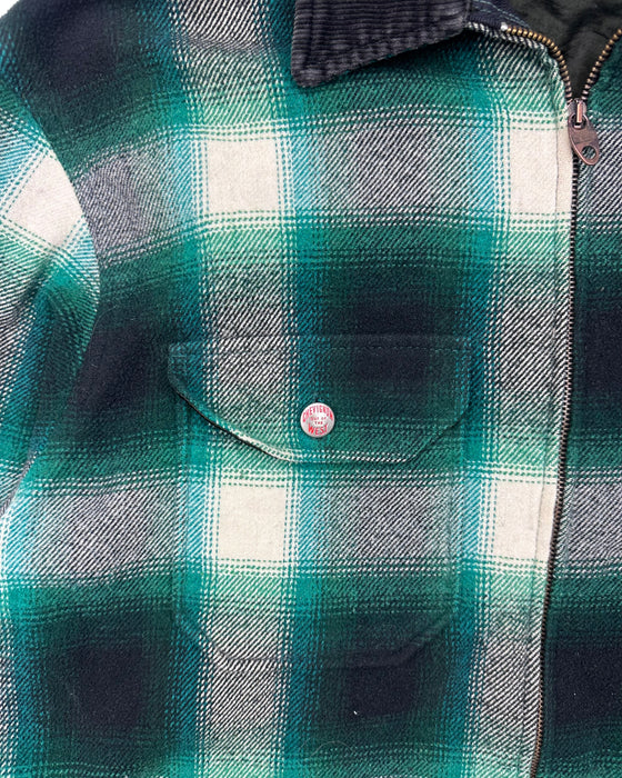 Chevignon Black and Green Checkered Shirt (L)