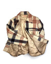 Hercules Off White Plaid Coat (L)