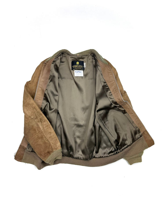 Fidelity Suede Bomber Jacket (L-Long)