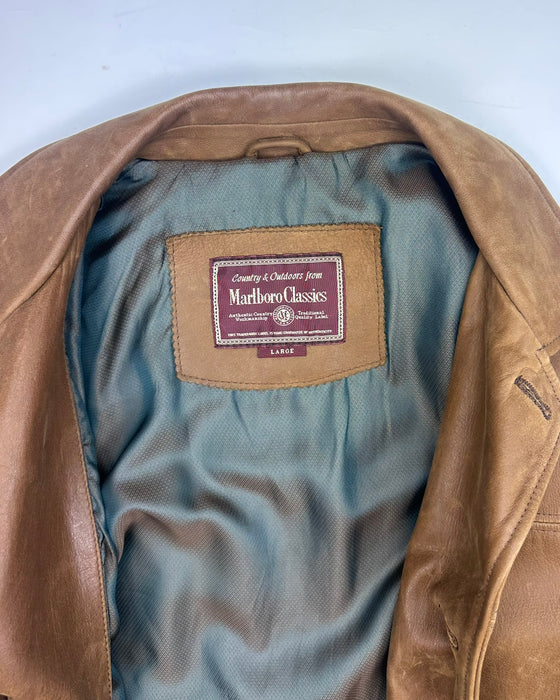 Marlboro Classics Brown Leather Jacket (L)