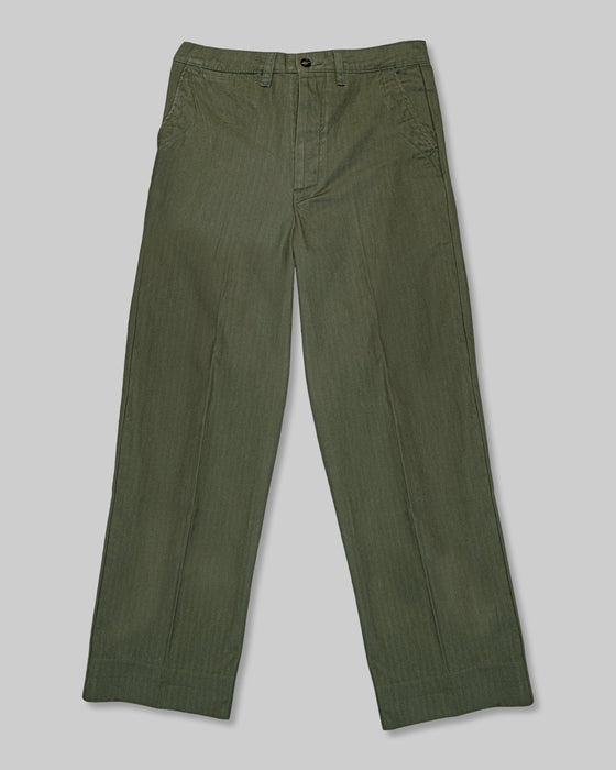 Cathcart Heritage Herringbone Twill Pants Green