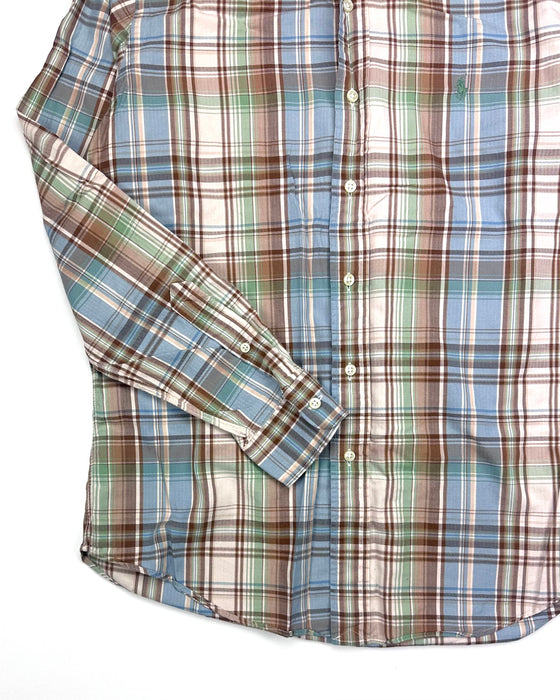 Polo Ralph Lauren Blue Checkered HBT  Shirt (M)