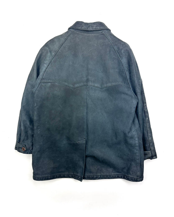 Stewart Dark Grey Leather Jacket (L)