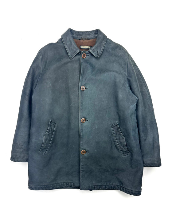 Stewart Dark Grey Leather Jacket (L)
