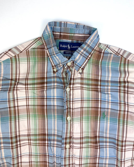 Polo Ralph Lauren Blue Checkered HBT  Shirt (M)