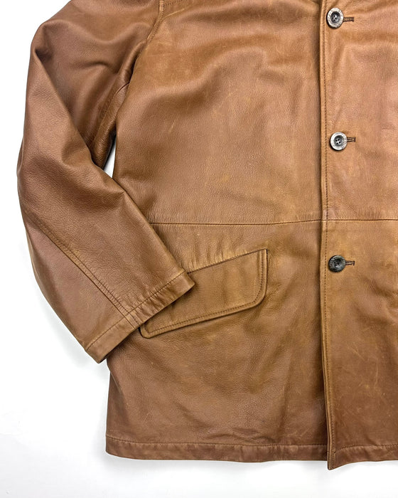 Marlboro Classics Brown Leather Jacket (L)