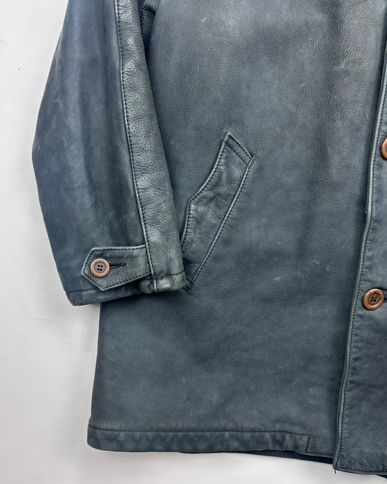 Stewart Dark Grey Leather Jacket (L)