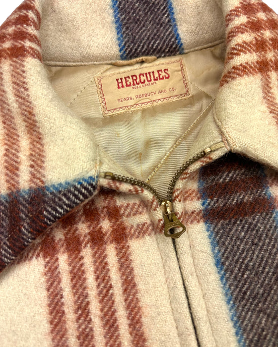 Hercules Off White Plaid Coat (L)