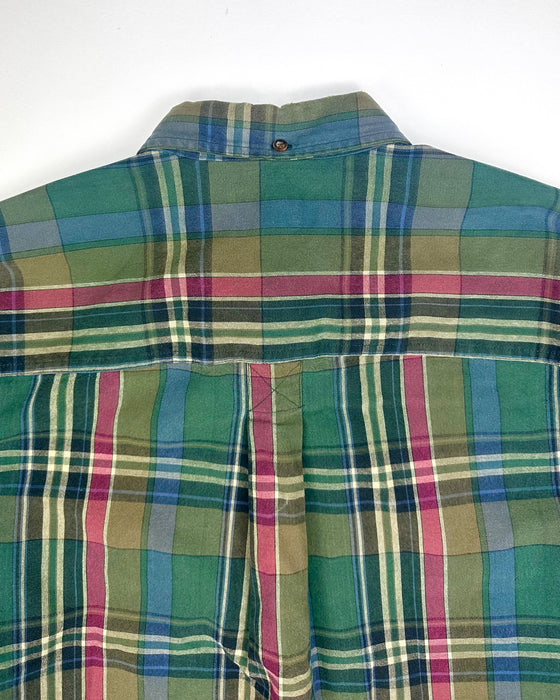 Eddie Bauer Green Checkered Shirt (L)