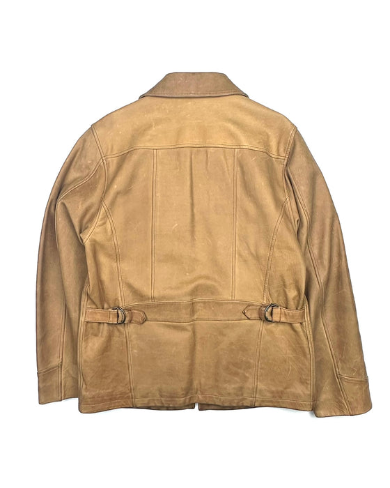 RL Half-Belt Sand Leather Jacket (M)