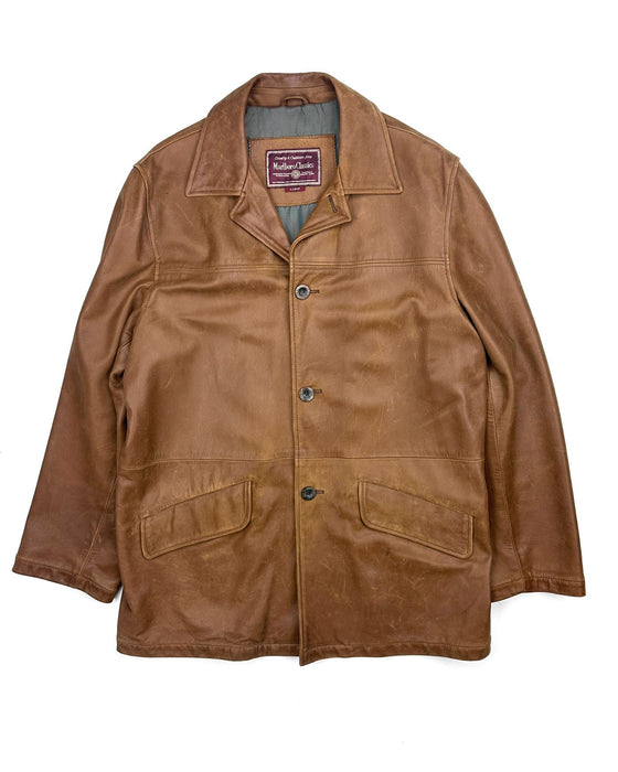 Marlboro Classics Brown Leather Jacket (L)