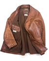 Stewart Light Brown Buffalo Leather Jacket (XL)