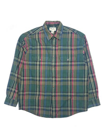  Eddie Bauer Green Checkered Shirt (L)