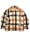 Hercules Off White Plaid Coat (L)