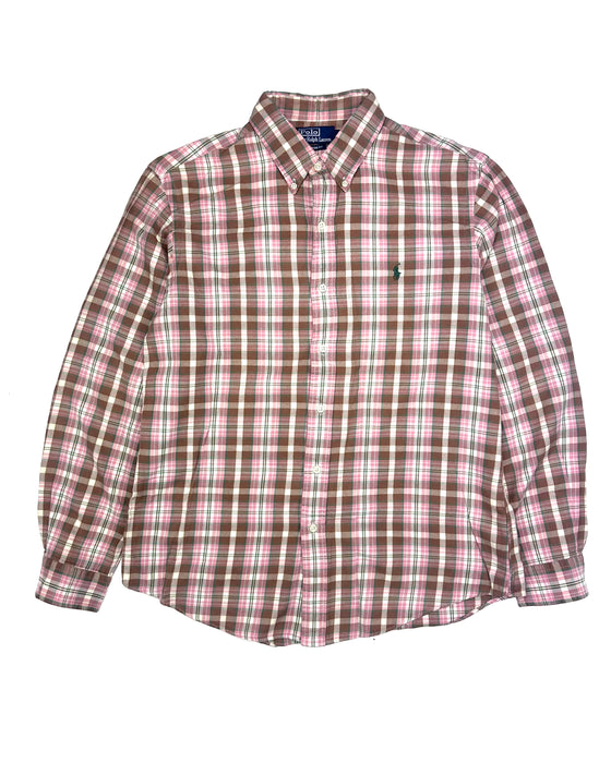 Polo Ralph Lauren Green Checkered Shirt (L)