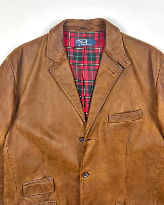 Polo Ralph Lauren Brown Leather Blazer (L)