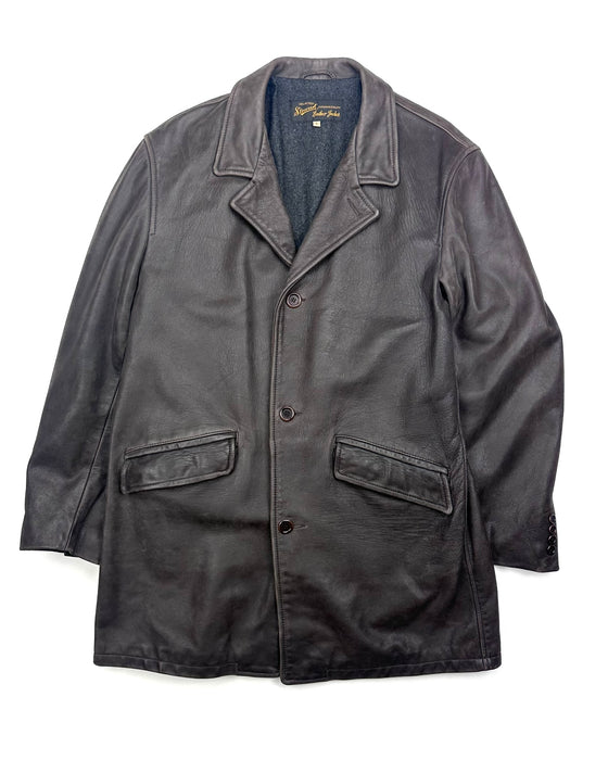 Stewart Dark Brown Leather Jacket (L)