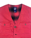 GAP Tartan Lined Red Vest (L)