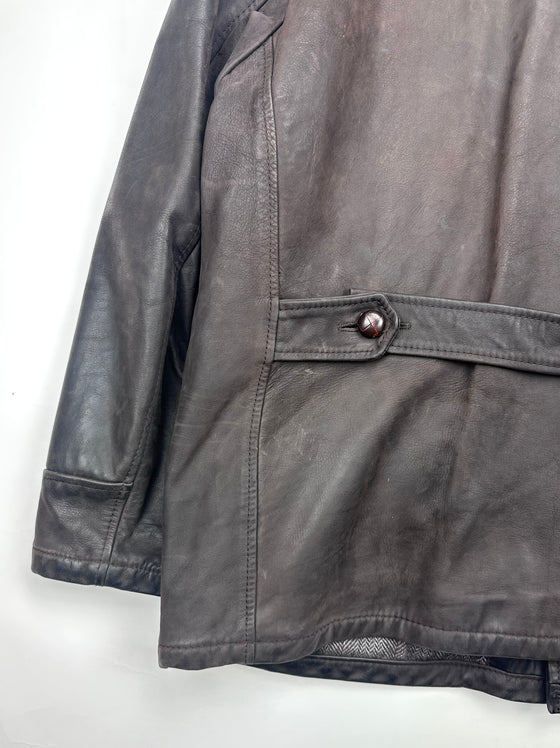 Stewart Brown Leather Coat (XL)