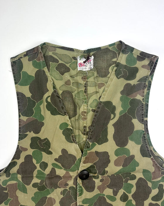 Vintage Duck Camo Hunting Vest (S)