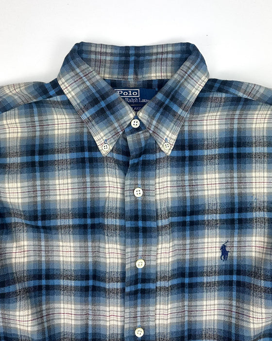 Polo Ralph Lauren Blue Checkered Flannel (M)