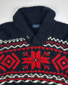 Polo RL Patterned Knitted Shawl Collar Sweater (L)