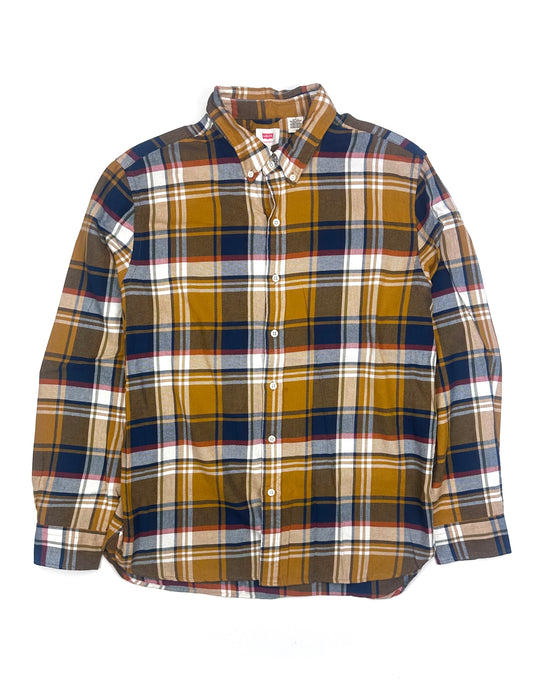 Levi's Ochre Checkered Flannel Shirt (L)