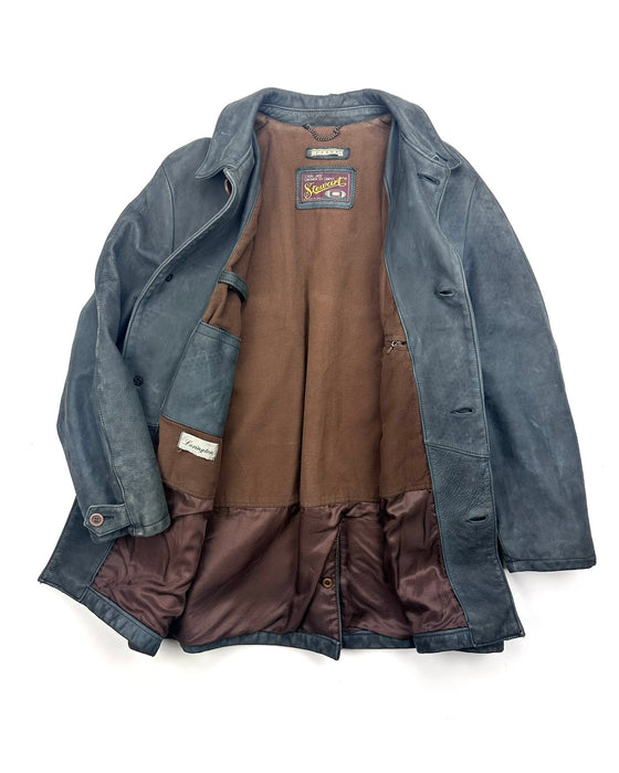 Stewart Dark Grey Leather Jacket (L)
