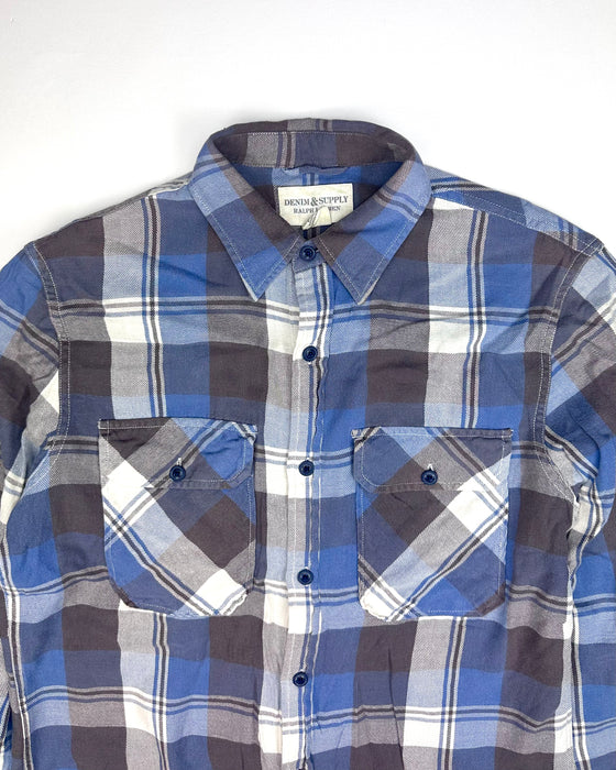 Ralph Lauren Denim and Supply Blue Checkered Shirt (M)