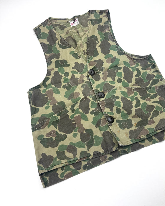 Vintage Duck Camo Hunting Vest (S)