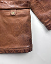 Stewart Light Brown Buffalo Leather Jacket (XL)