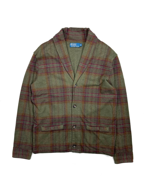 Polo Ralph Lauren Green Plaid Cardigan (M)