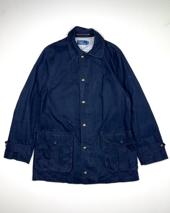 RL Blue Hunting Trench Coat (M)