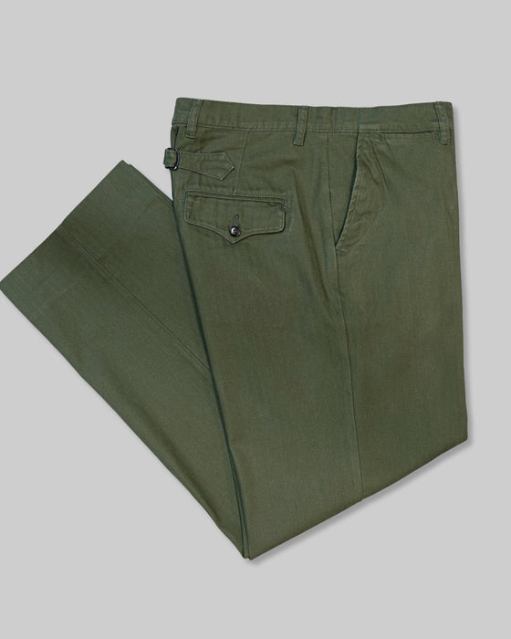 Cathcart Heritage Herringbone Twill Pants Green