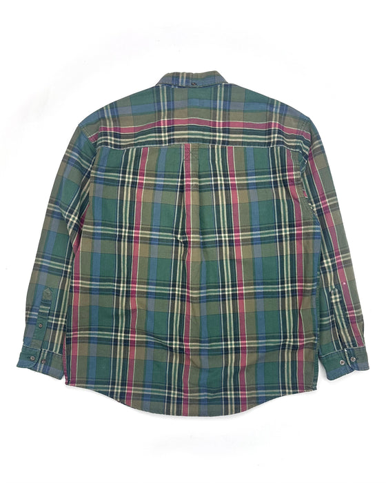 Eddie Bauer Green Checkered Shirt (L)