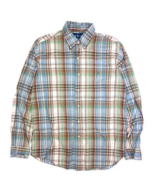  Polo Ralph Lauren Blue Checkered HBT  Shirt (M)
