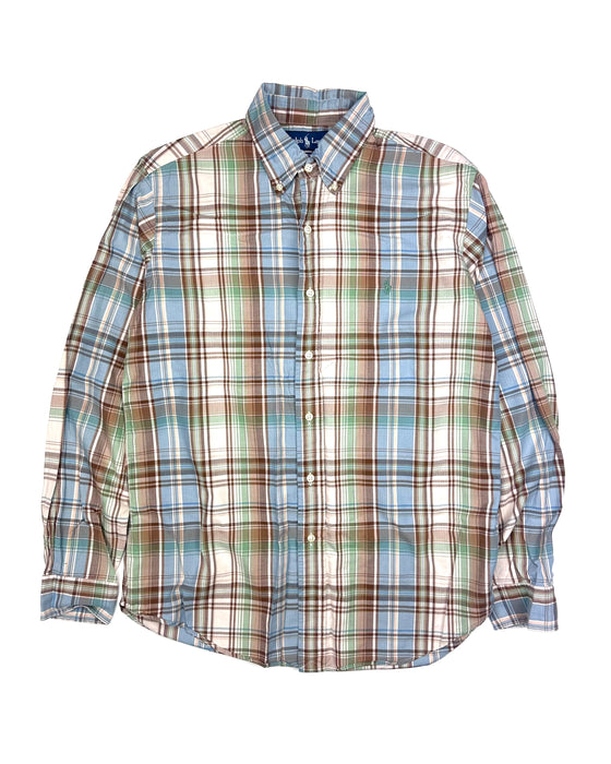 Polo Ralph Lauren Blue Checkered HBT  Shirt (M)
