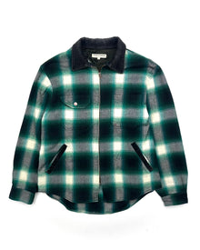  Chevignon Black and Green Checkered Shirt (L)