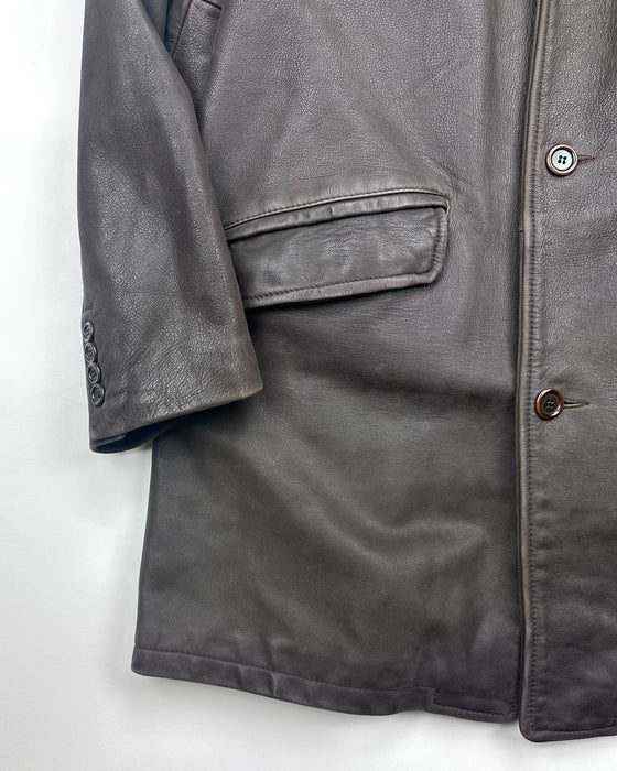 Stewart Dark Brown Leather Jacket (L)