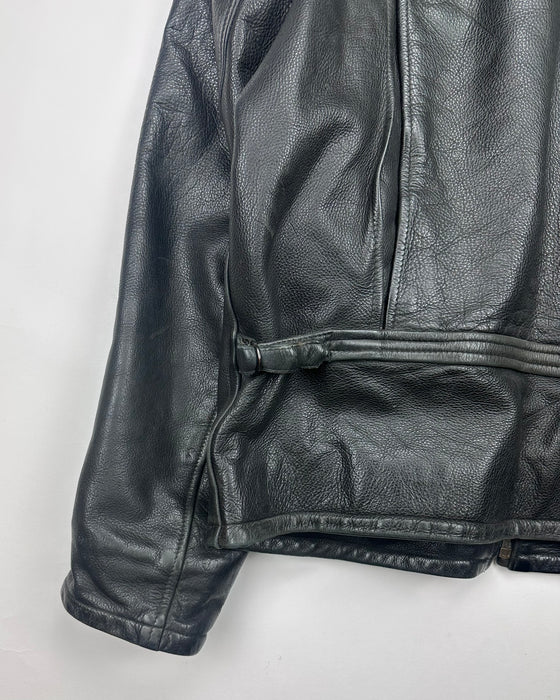 Stewart Black Leather Jacket (XL)