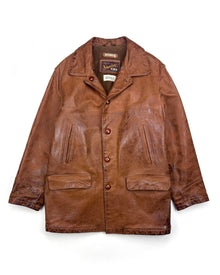  Stewart Light Brown Buffalo Leather Jacket (XL)