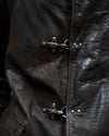 Brown Leather Hook Jacket