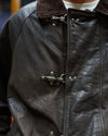Brown Leather Hook Jacket