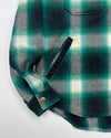 Chevignon Black and Green Checkered Shirt (L)