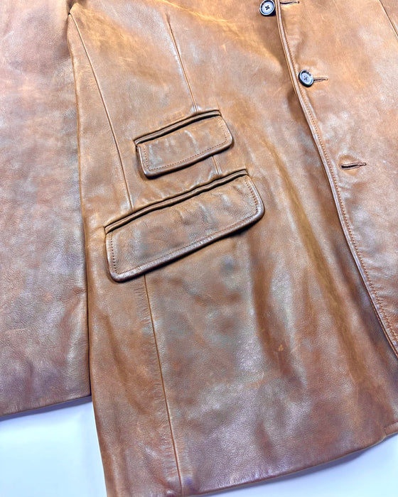 Polo Ralph Lauren Brown Leather Blazer (L)