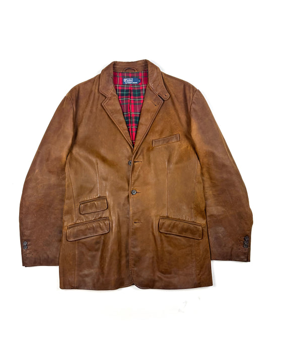 Polo Ralph Lauren Brown Leather Blazer (L)