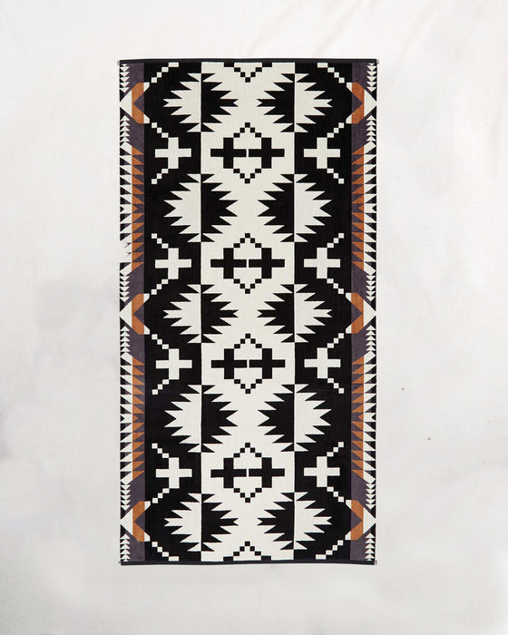 Pendleton Bath Towel Spider Rock Black / White