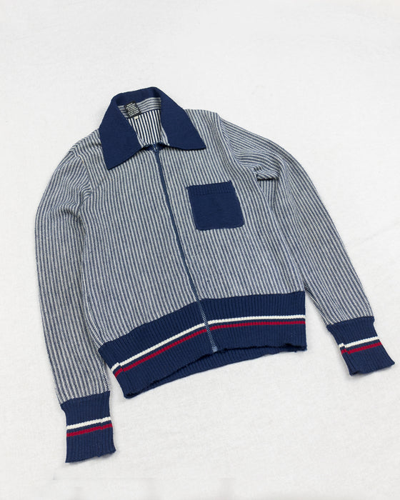 Striped Zip Cardigan (M)